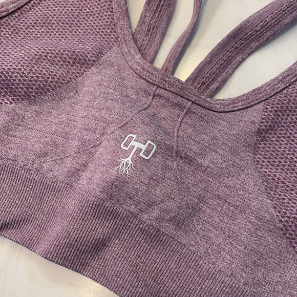 Deeper Than Dumbbells Mauve Sports Bra - Picture 3 of 6